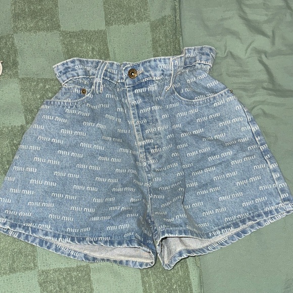 Miu Miu Denim Shorts - Picture 1 of 4